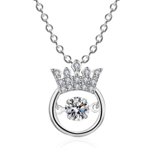 Brass Jewelry Pendants Crown plated for woman & with rhinestone nickel lead & cadmium free Sold By PC