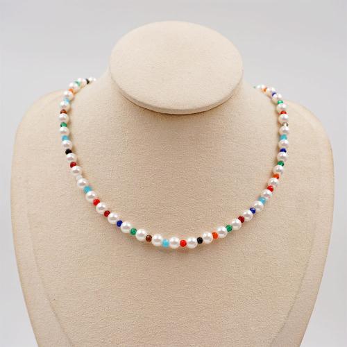 Jewelry Sets Plastic Pearl with Titanium Steel & Crystal plated fashion jewelry multi-colored Sold By PC