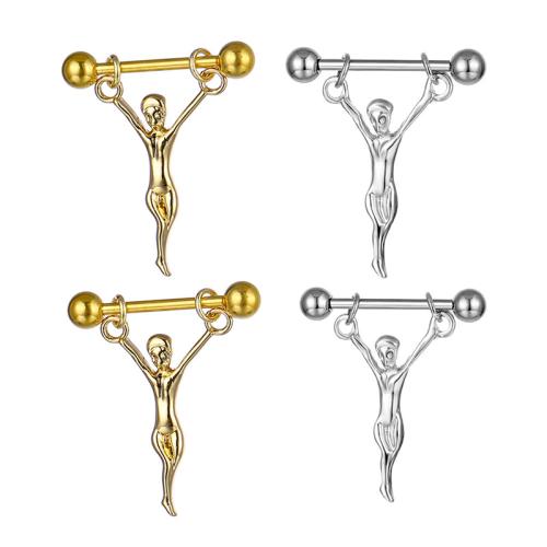 Stainless Steel Nipple Ring 304 Stainless Steel with Brass plated for woman Sold By PC