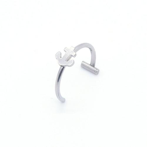 Stainless Steel usne Ring, 304 nehrđajućeg čelika, uglađen, različitih stilova za izbor & za žene, srebro, Prodano By PC