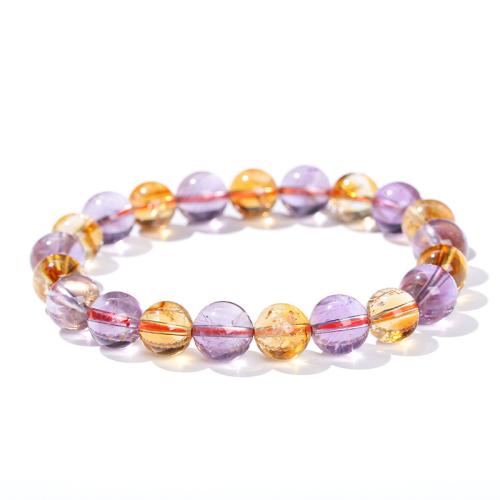 Ametrine Bracelet Round handmade & for woman Length Approx 7-8 Inch Sold By PC