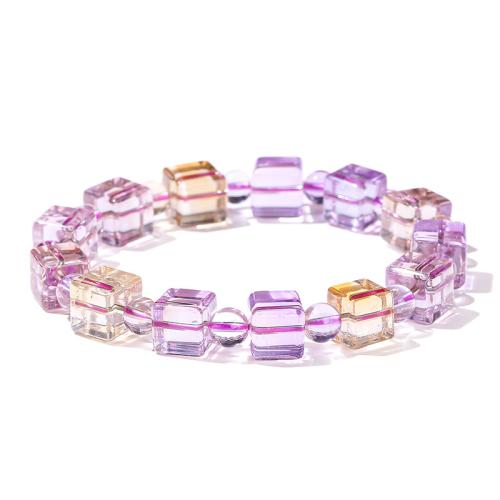 Ametrine Bracelet, Square, handmade, different size for choice & for woman, Length:Approx 7-8 Inch, Sold By PC