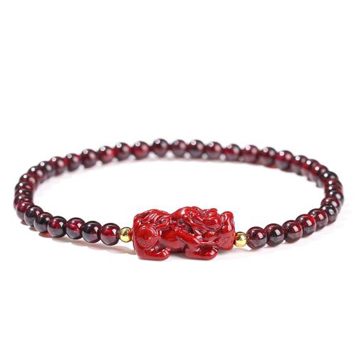 Garnet Bracelet, with Brass & Tibetan Style, handmade, different materials for choice & Unisex, Length:Approx 6.5-7 Inch, Sold By PC