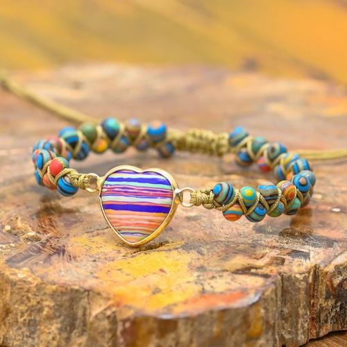 Gemstone Bracelets Natural Stone with Zinc Alloy Adjustable & fashion jewelry & for woman multi-colored Length Approx 18 cm Sold By PC