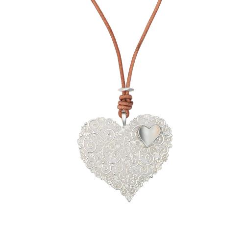 Zinc Alloy Sweater Chain Necklace with Wax Cord fashion jewelry & for woman silver color Length Approx 75 cm Sold By Bag