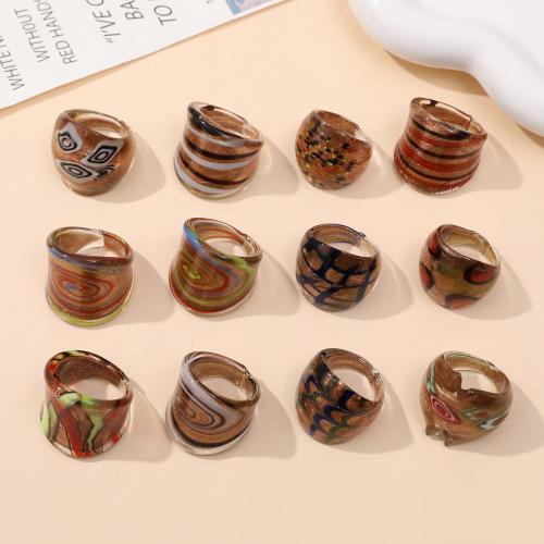 Unisex Finger Ring Lampwork fashion jewelry 28mm Inner Approx 18mm Sold By Box