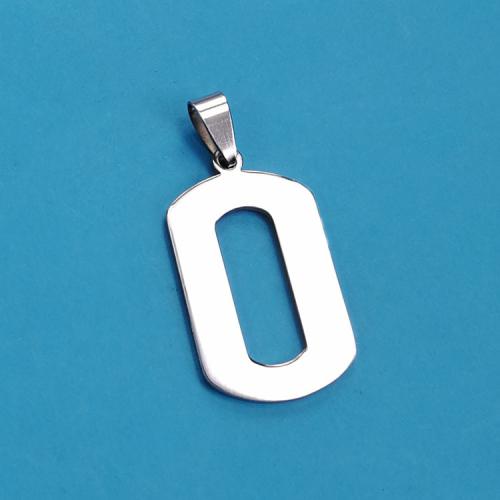 Titanium Steel Pendants, Number, polished, fashion jewelry & DIY, more colors for choice, 20x30x1.60mm, Sold By PC