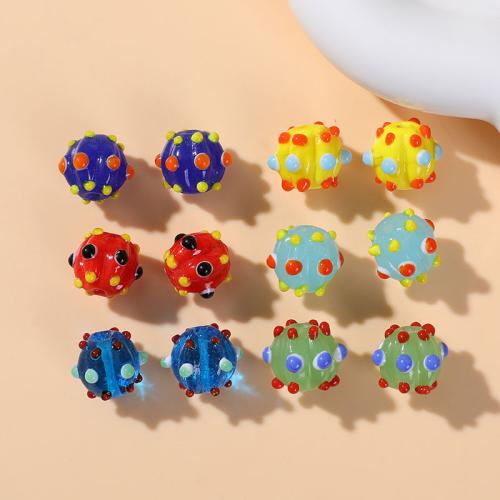 Fashion Glass Beads, Round, fashion jewelry & DIY, more colors for choice, 13x12mm, Sold By PC