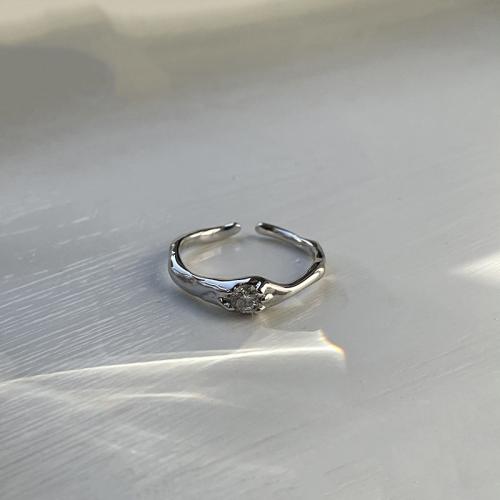 Кубический циркон микро проложить кольцо-латунь, Латунь, ювелирные изделия моды & инкрустированное микро кубического циркония & Женский, размер:7, продается PC