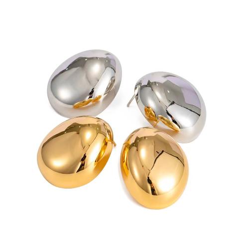 Stainless Steel Stud Earrings, 304 Stainless Steel, fashion jewelry & for woman, more colors for choice, 13x9mm, Sold By PC