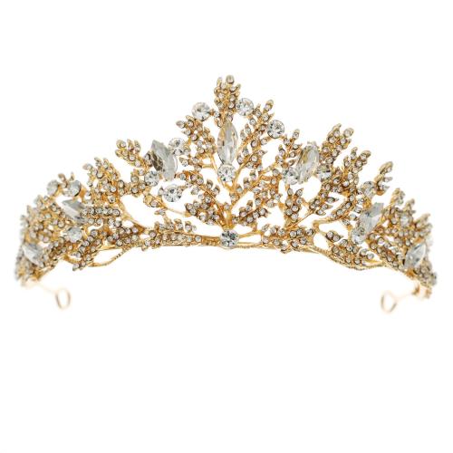 Bridal Tiaras, Tibetan Style, fashion jewelry & for woman & with rhinestone, golden, Sold By PC