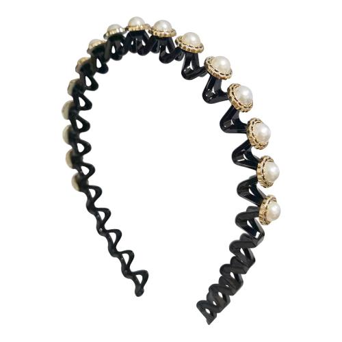 Haarreif, Acryl, mit Kunststoff Perlen, handgemacht, verschiedene Stile für Wahl & für Frau & mit Strass, length 360mm, diameter 120mm, verkauft von PC