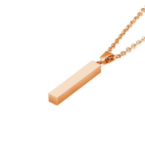 Edelstahl Schmuck Halskette, 304 Edelstahl, mit Verlängerungskettchen von 5cm, Modeschmuck & für Frau, keine, 29x5x5mm, Länge:ca. 45 cm, verkauft von PC