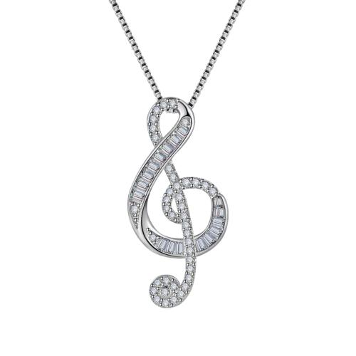Rhinestone Brass Pendants Music Note plated for woman & with rhinestone nickel lead & cadmium free Sold By PC