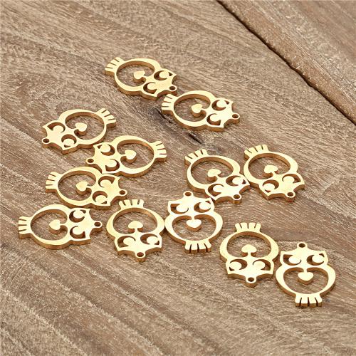 Brass Jewelry Pendants, Owl, plated, DIY & hollow, more colors for choice, nickel, lead & cadmium free, Sold By PC