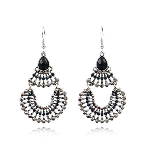 Zinc Alloy Drop Earrings with Seedbead handmade fashion jewelry & for woman 70mm Sold By Pair