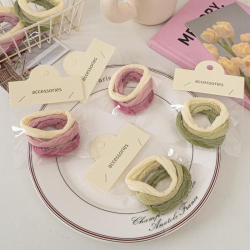 Elastic Hair Band, Cloth, handmade, for woman, more colors for choice, 50x50mm, 3PCs/Bag, Sold By Bag