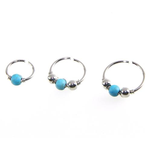 Stainless Steel Nose Piercing Jewelry 304 Stainless Steel with turquoise plated Unisex  Sold By PC