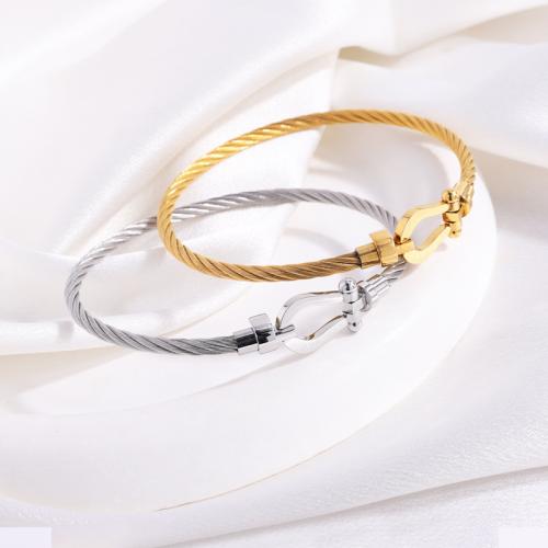 Stainless Steel Bangle, 304 Stainless Steel, plated, for woman, more colors for choice, Sold By PC