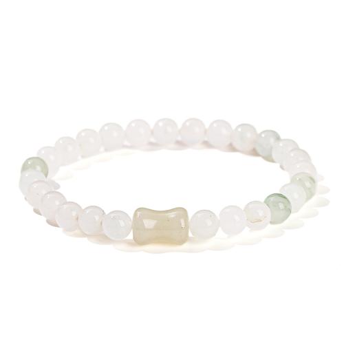Ice Jade Bracelet, with She Taicui, handmade, fashion jewelry & for woman, Length:Approx 6.5-7 Inch, Sold By PC