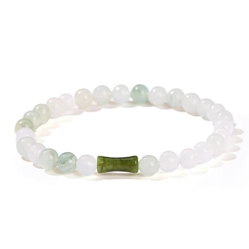 Ice Jade Bracelet, with Southern Jade, handmade, fashion jewelry & for woman, Length:Approx 6.5-7 Inch, Sold By PC