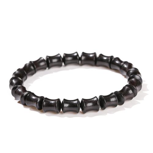 black Sandalwood bracelet, bambou, fait à la main, bijoux de mode & unisexe, beads size 8x10mm, Longueur Environ 7-8 pouce, Vendu par PC