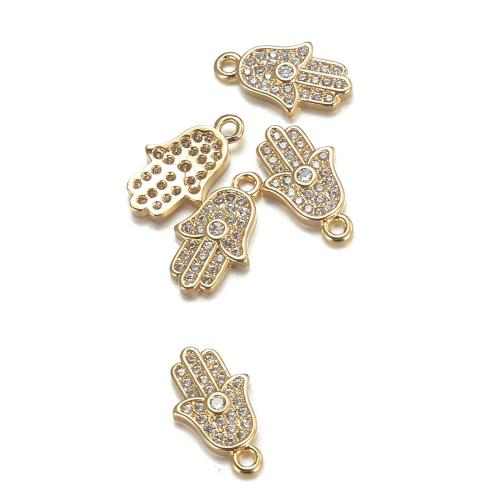 Cubic Zirconia Micro Pave Brass Pendant Hand plated fashion jewelry & DIY & micro pave cubic zirconia nickel lead & cadmium free Sold By PC
