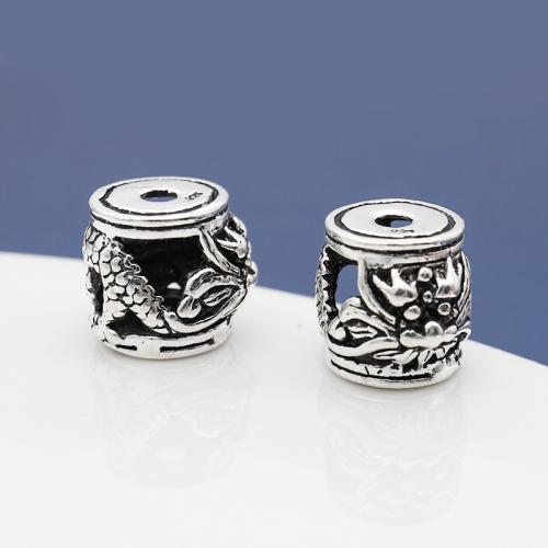 925 Sterling Silver Beads, DIY, 9.60x11mm, Hole:Approx 2.2mm, Sold By PC