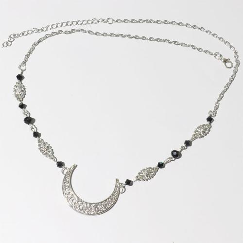Tibetan Style Frontlet, Moon, plated, for woman, more colors for choice, nickel, lead & cadmium free, Length:50 cm, Sold By PC