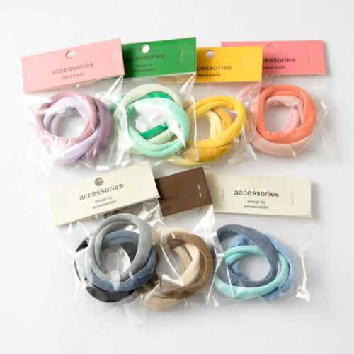 Elastic Hair Band, Cloth, knit, for woman, more colors for choice, 45mm, 3PCs/Bag, Sold By Bag