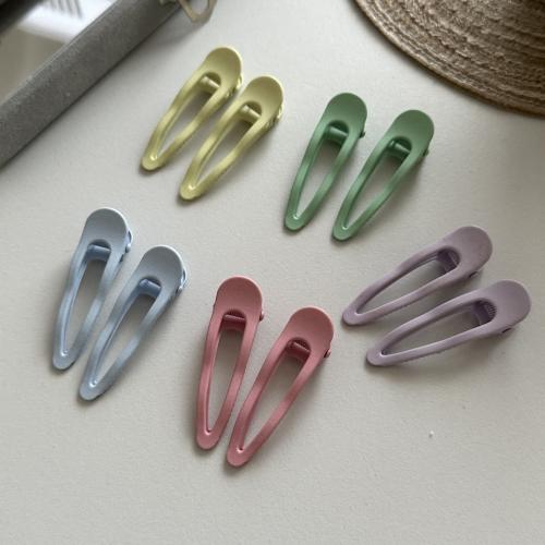 Alligator Hair Clip Zinc Alloy stoving varnish for woman & hollow 55mm Sold By Set