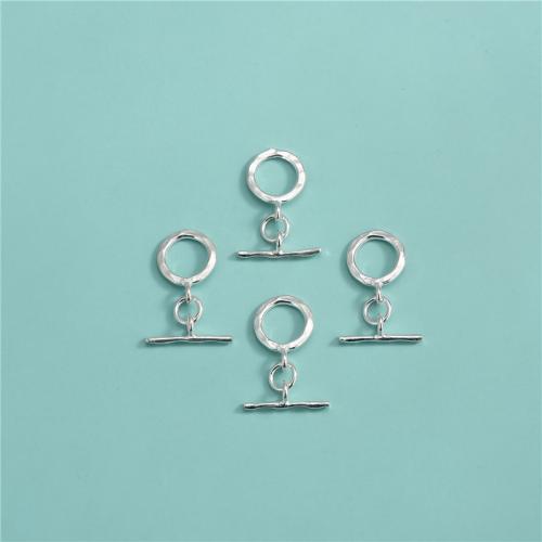 925 Sterling Silver Toggle Clasp, DIY, silver color, 11.60x16.90mm, Sold By PC