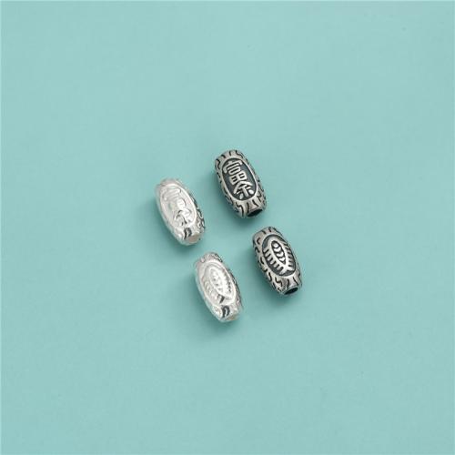Spacer Beads Jóias, 925 prata esterlina, DIY, Mais cores pare escolha, 5.20x9.50mm, Buraco:Aprox 2.3mm, vendido por PC