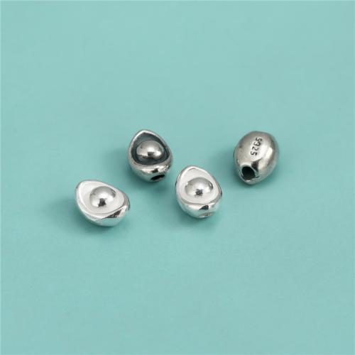 Spacer Beads Jóias, 925 prata esterlina, Lingote, DIY, Mais cores pare escolha, 5.70x7.50mm, Buraco:Aprox 1.8mm, vendido por PC