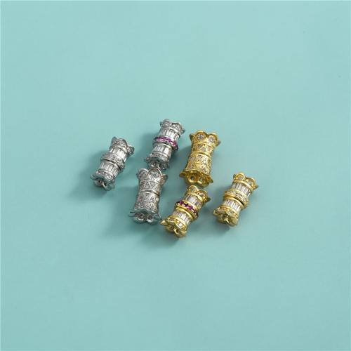 Bracelet en argent sterling, argent sterling 925, DIY & normes différentes pour le choix & pavé de micro zircon, plus de couleurs à choisir, Trou:Environ 2.6mm, Vendu par PC