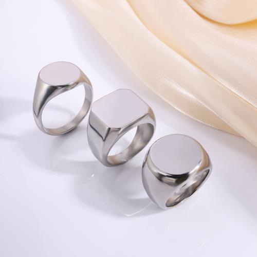 Ring Finger Titantium stali, Powlekane, różne style do wyboru & dla kobiety, srebro, sprzedane przez PC
