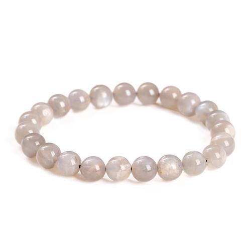 Moonstone Bracelet, Round, handmade, Unisex & different size for choice, Grade AAA, Length:Approx 7-9 Inch, Sold By PC