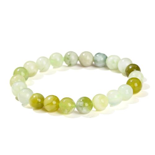 Jade New Mountain Bracelet, Round, handmade, different size for choice & for woman, Length:Approx 6.5-8 Inch, Sold By PC