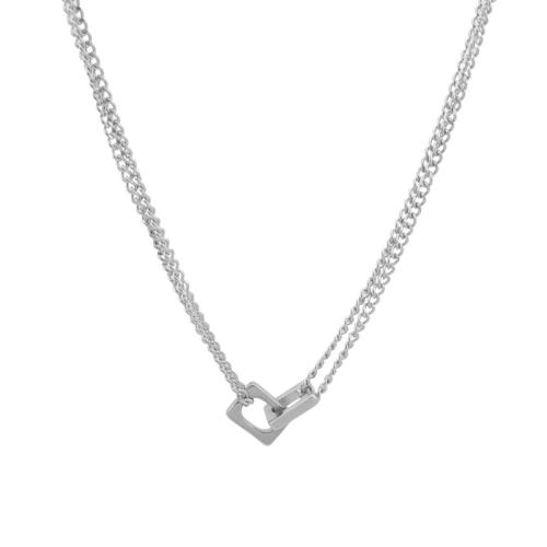 Edelstahl Schmuck Halskette, 304 Edelstahl, mit Verlängerungskettchen von 5cm, Modeschmuck & unisex, originale Farbe, Länge:ca. 45 cm, verkauft von PC