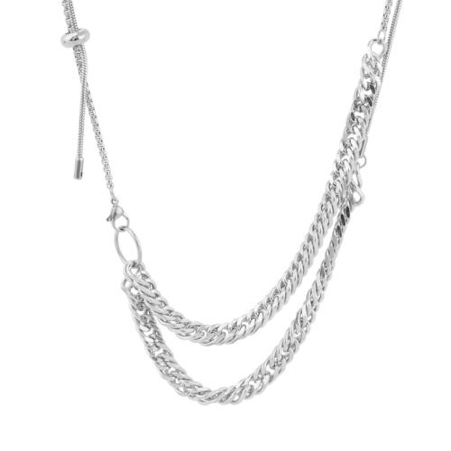 Ожерелье из нержавеющей стали , Нержавеющая сталь 304, полированный, ювелирные изделия моды & Мужская, оригинальный цвет, длина:Приблизительно 50 см, продается PC