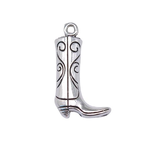 Tibetan Style Shoes Pendants, antique silver color plated, vintage & fashion jewelry & DIY, 23x13mm, Sold By PC