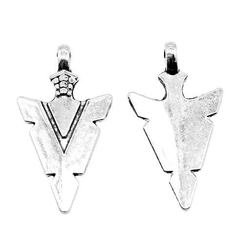 Zinc Alloy Pendants arrowhead antique silver color plated vintage & fashion jewelry & DIY Sold By PC