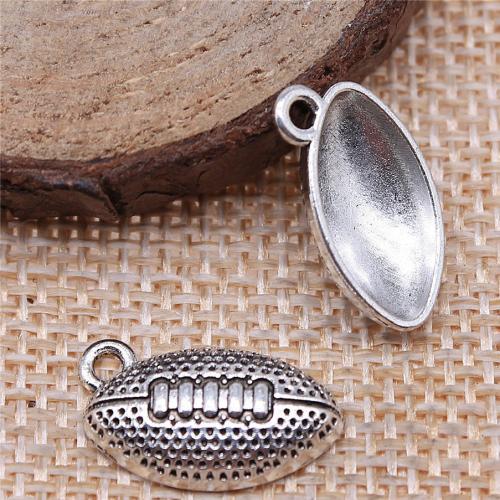 Zinc Alloy Pendants Rugby Ball antique silver color plated vintage & fashion jewelry & DIY Sold By PC