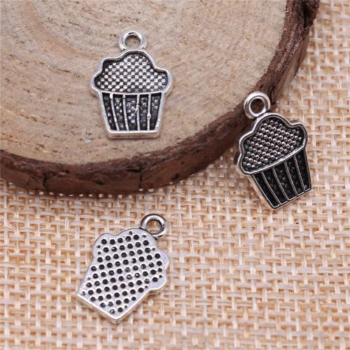 Tibetan Style Pendants, Cake, antique silver color plated, vintage & fashion jewelry & DIY, 15x10mm, Sold By PC