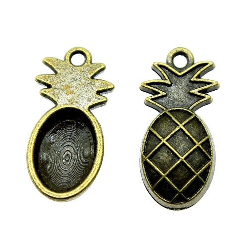 Zinc Alloy Fruit Shape Pendants Pineapple plated vintage & fashion jewelry & DIY Sold By PC