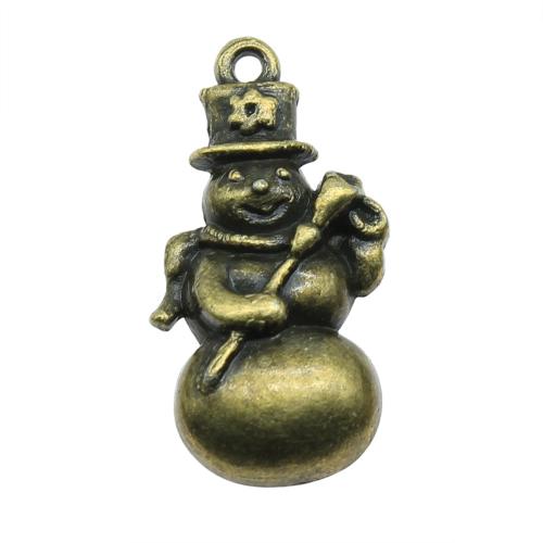 Tibetan Style Christmas Pendants, Snowman, plated, vintage & fashion jewelry & DIY, more colors for choice, 29x15mm, Sold By PC