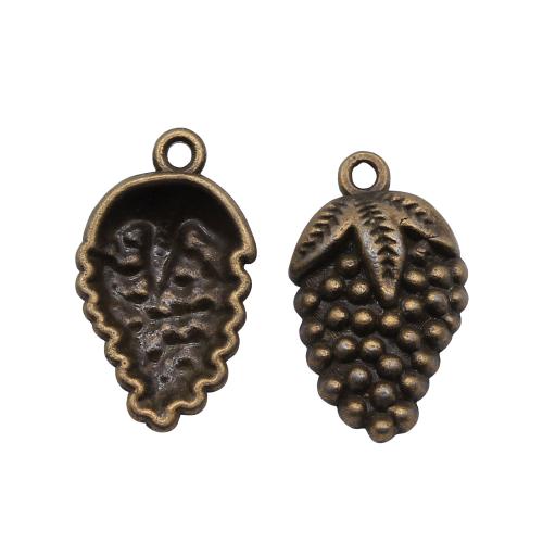 Tibetan Style Fruit Shape Pendants, Grape, plated, vintage & fashion jewelry & DIY, more colors for choice, 21x12mm, Sold By PC