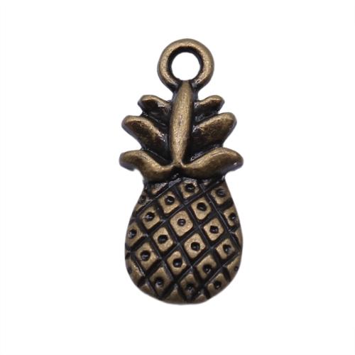Zinc Alloy Fruit Shape Pendants Pineapple plated vintage & fashion jewelry & DIY Sold By PC