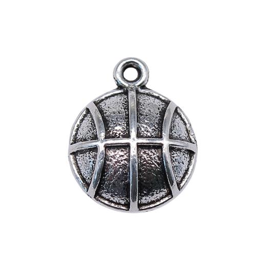 Tibetan Style Pendants, Basketball, antique silver color plated, vintage & fashion jewelry & DIY, 17x13mm, Sold By PC