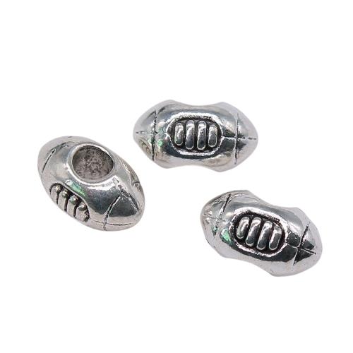 Zinc Alloy Jewelry Beads Rugby Ball antique silver color plated vintage & fashion jewelry & DIY Sold By PC